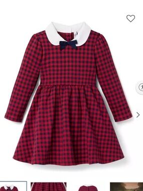 Janie and Jack Gingham Jacquard Dress Size 5